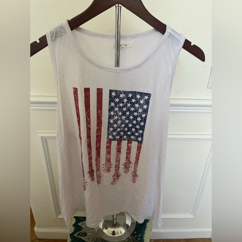 Maurices American Flag Guitar Sleeveless Tank Top